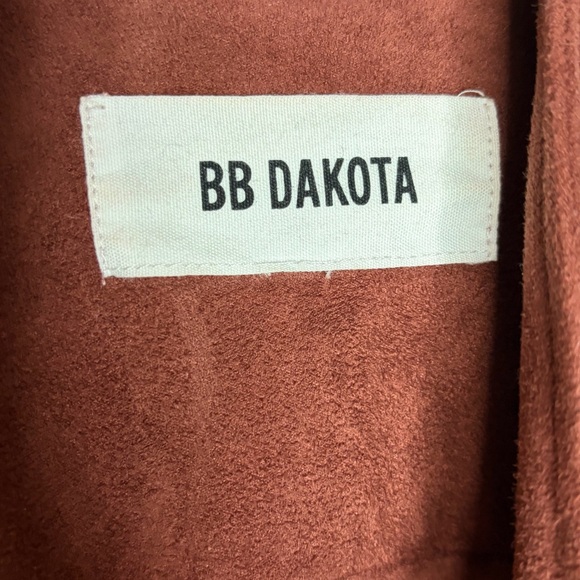 BB Dakota Faux Suede Drape Jacket Med (No Tag) Cherrywood Chic Western Boho EUC - Picture 8 of 10
